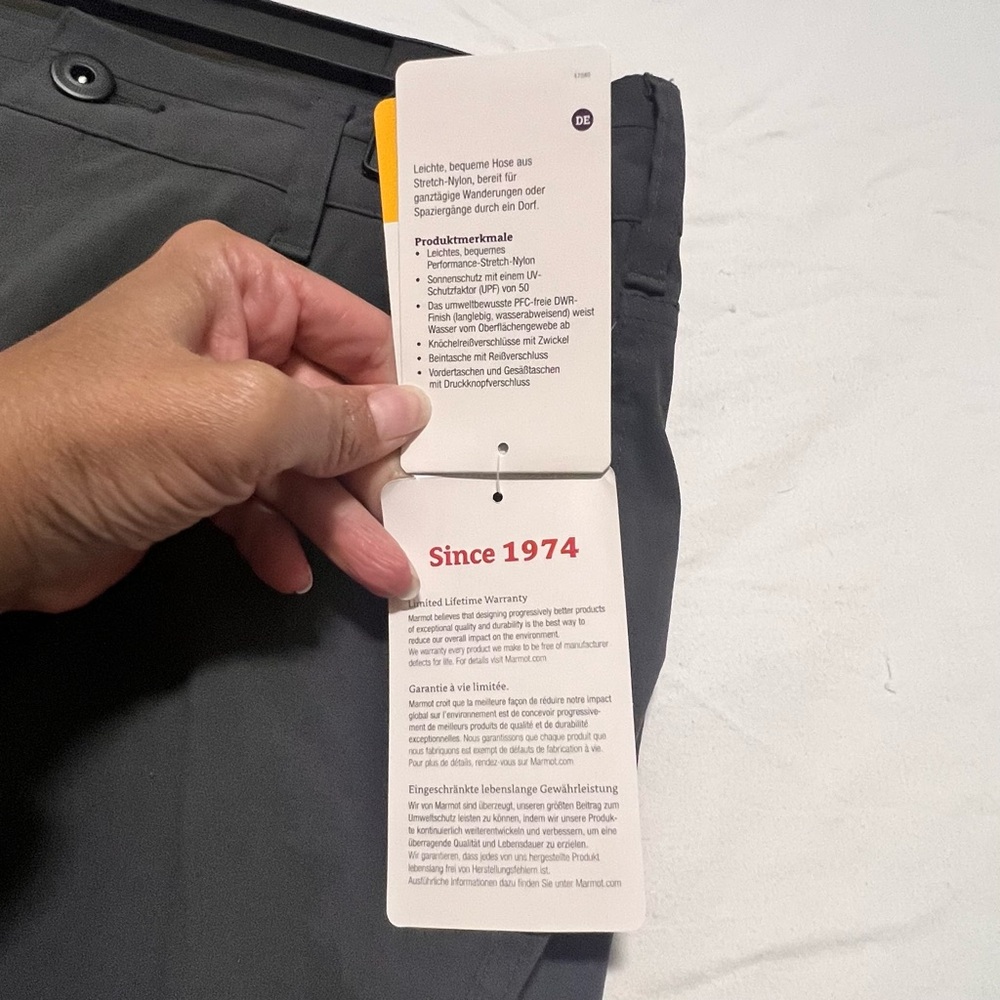 NEW Marmot Gray Raina Hiking Outdoor Rain Pants Spring Waterproof Activewear - Picture 10 of 16